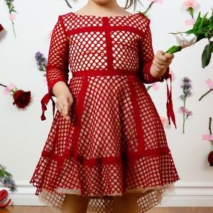Joyfolie red crimson toddler dress